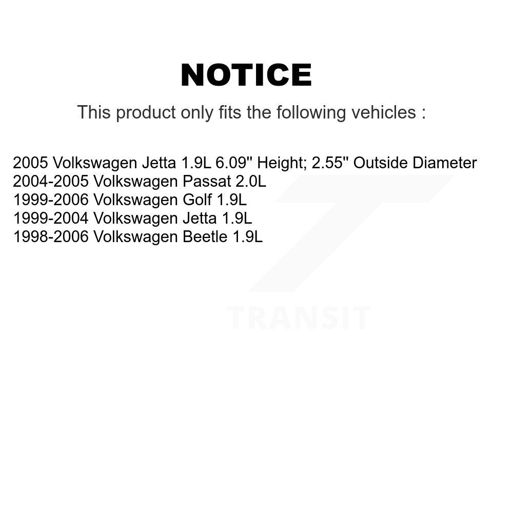 Filtre à huile à cartouche moteur (paquet de 4) pour Volkswagen Jetta Golf Beetle Passat