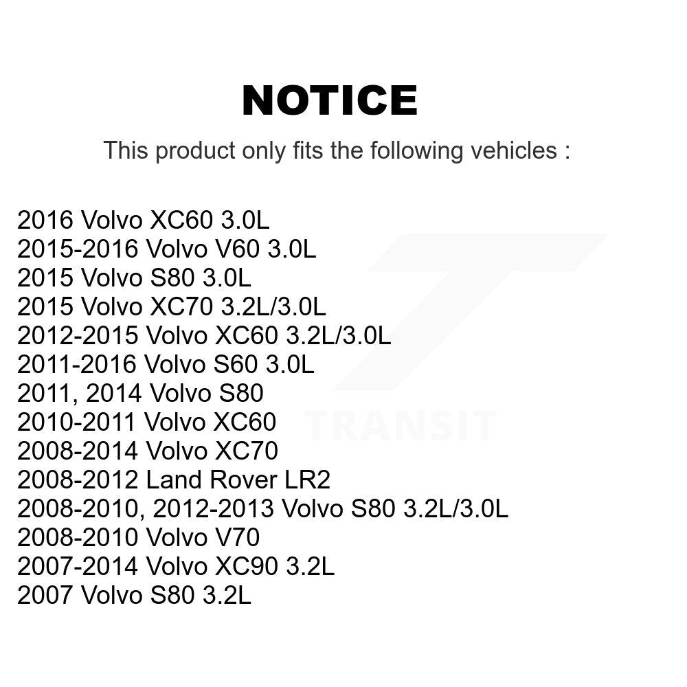 Filtre à huile à cartouche moteur (paquet de 4) pour Volvo XC60 XC90 XC70 S60 Land Rover LR