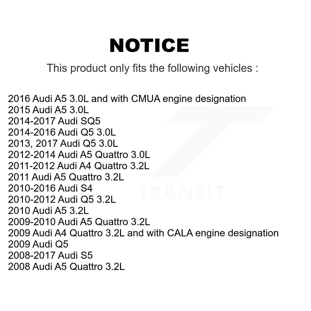 Filtre à air moteur (paquet de 2) pour Audi Q5 A4 Quattro S4 A5 S5 SQ5 K57-100185