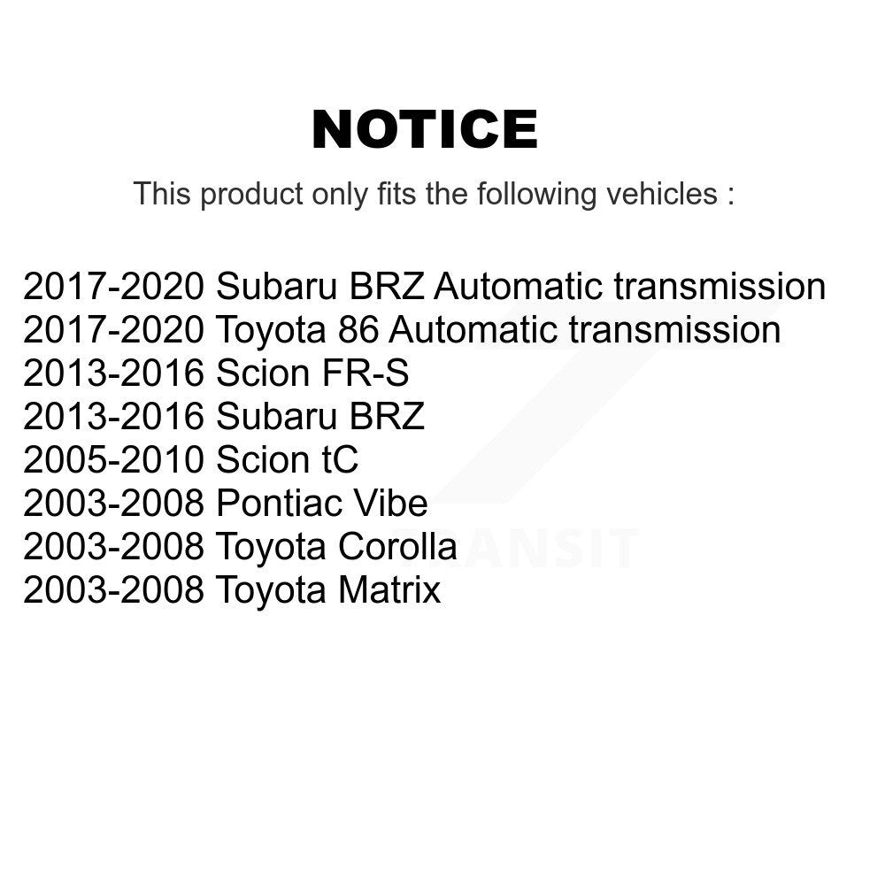Filtre à air moteur (paquet de 3) pour Toyota Corolla Matrix Pontiac Vibe Scion FR-S BR