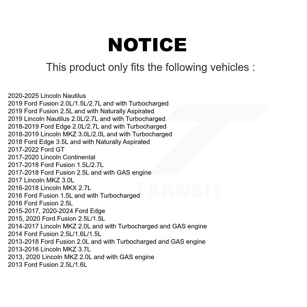 Filtre à air moteur (paquet de 4) pour Ford Edge Fusion Lincoln Nautilus MKX MKZ GT