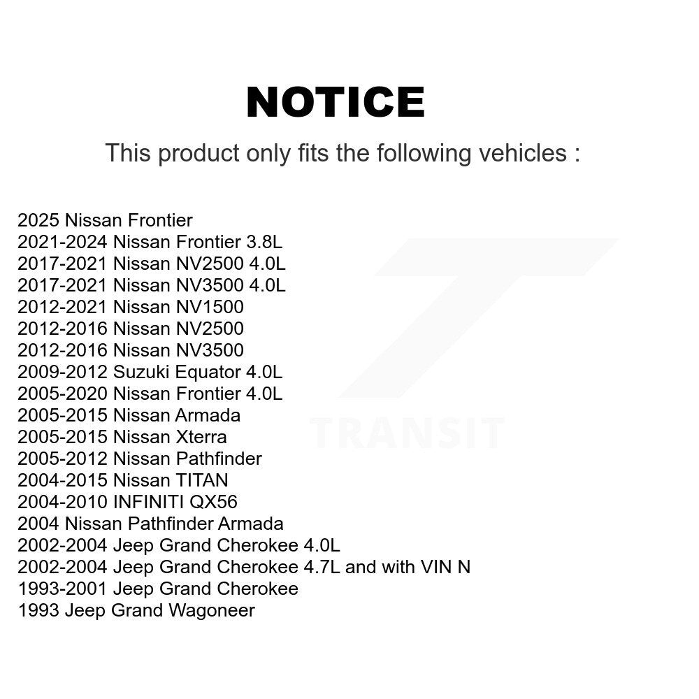 Filtre à air moteur (paquet de 10) pour Nissan Frontier TITAN Jeep Grand Cherokee Xterr