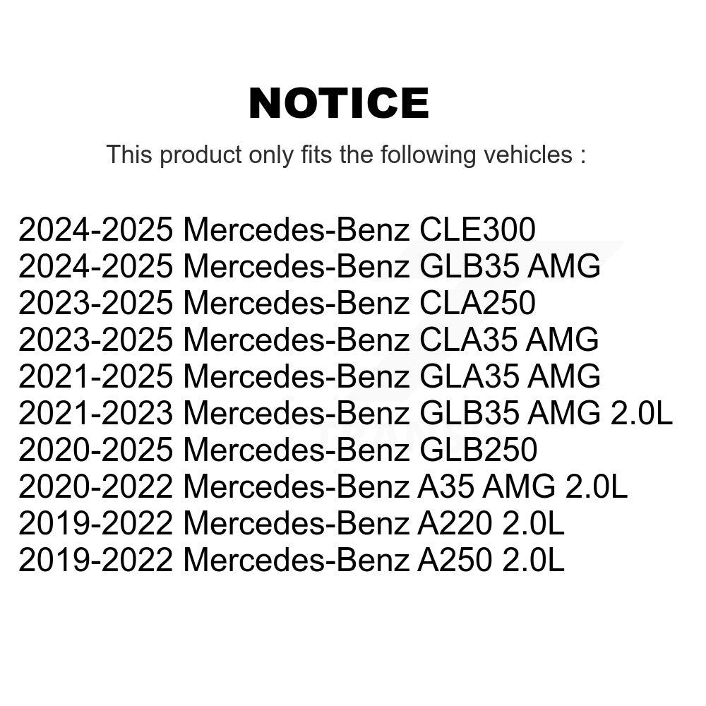 Filtre à air moteur (paquet de 10) pour Mercedes-Benz GLB250 A220 A250 CLA250 A35 AMG