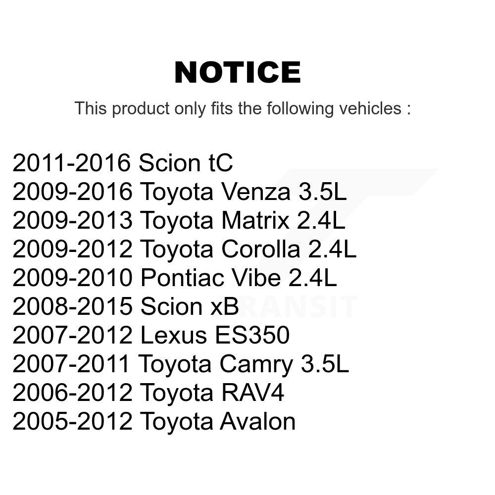 Filtre à Air moteur (paquet de 7) pour Toyota Corolla RAV4 Matrix Camry Venza Pontiac t