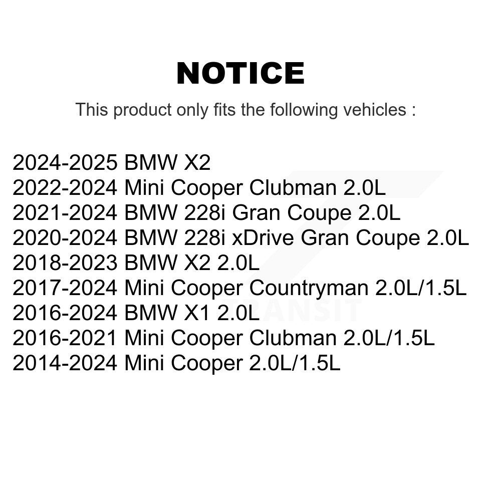 Filtre à air moteur (paquet de 2) pour Mini BMW Cooper X1 Countryman X2 Clubman 228i
