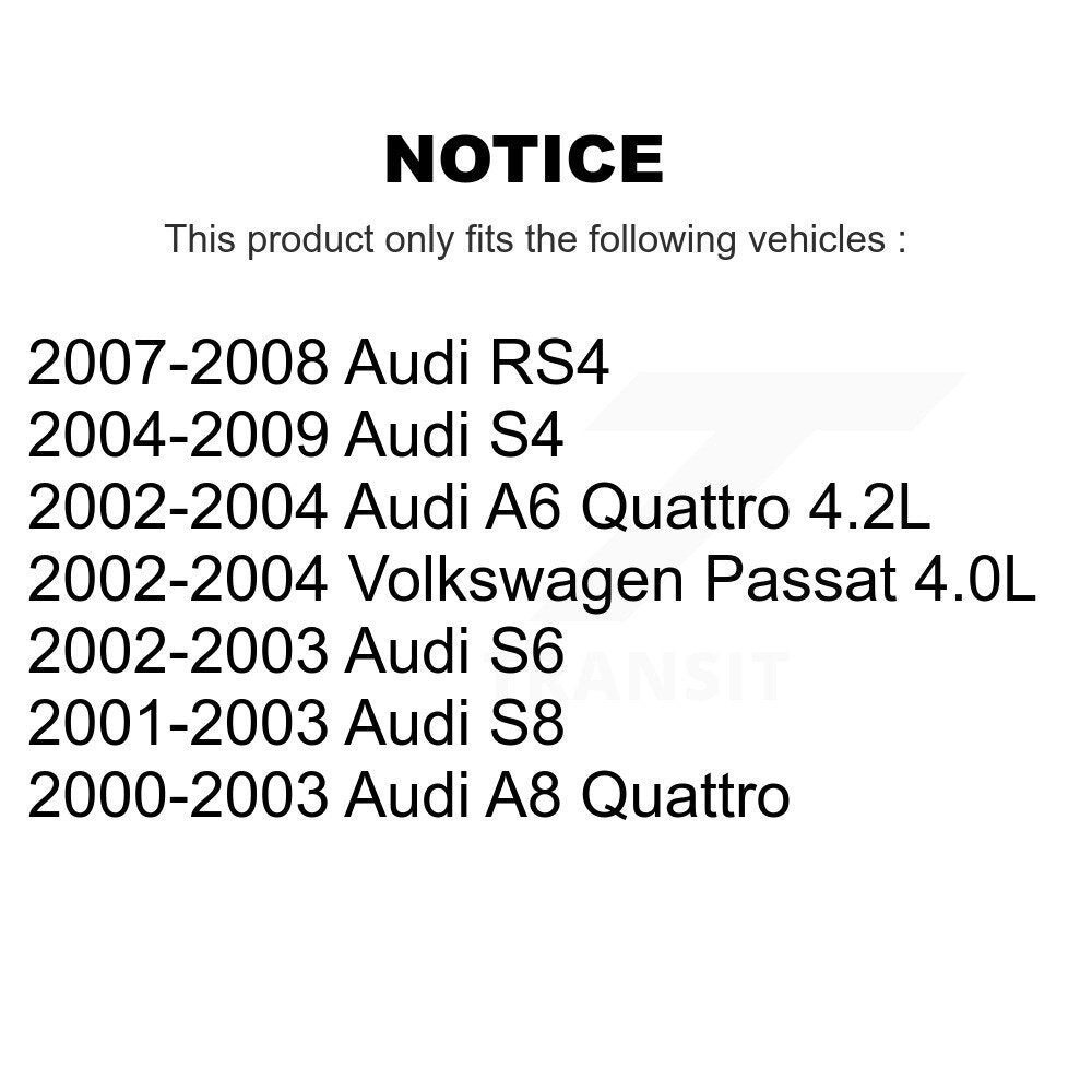 Paire d'assemblage de roulements de roue arrière, pour Volkswagen Passat Audi S4 A6 Quattro RS4 A