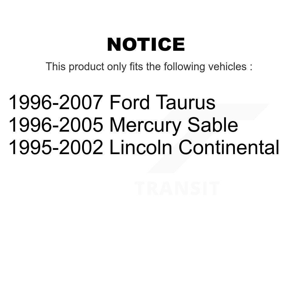 Paire d'assemblage de roulement de roue avant et de moyeu pour Ford Taurus Mercury Sable Lincoln