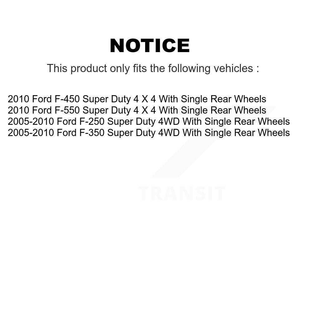 Paire d'assemblage de roulement et de moyeu de roue avant, pour Ford F-350 Super Duty F-250 F-450