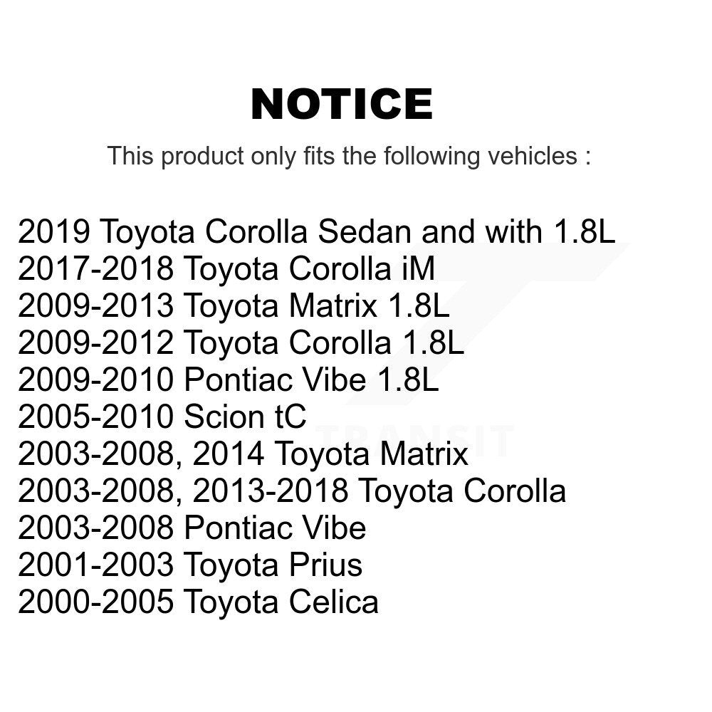 Paire de roulements de roue avant, pour Toyota Corolla Matrix Pontiac Vibe iM Celica Scion
