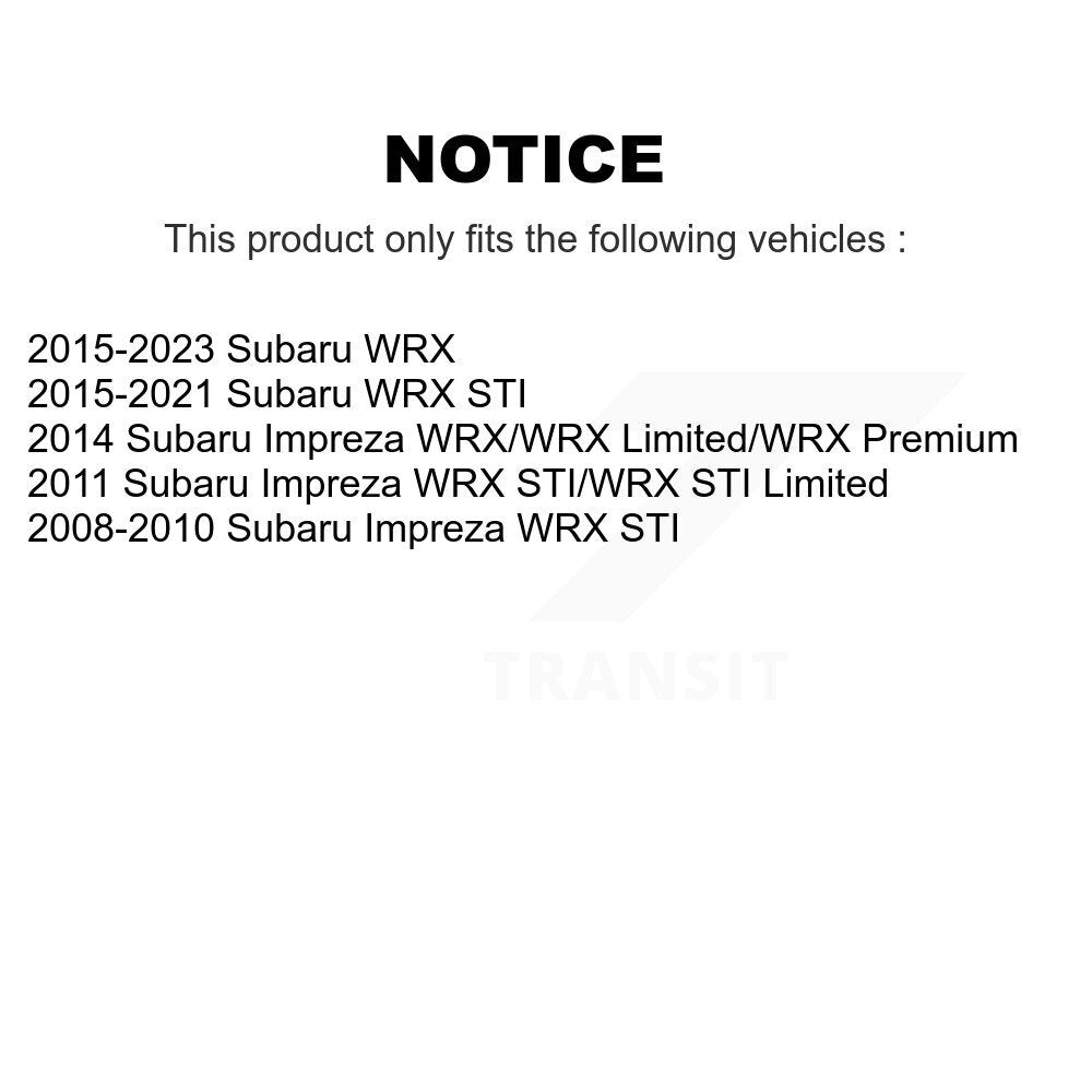 Paire d'ensemble roulement et moyeu de roue arrière pour Subaru Impreza WRX STI K70-100712