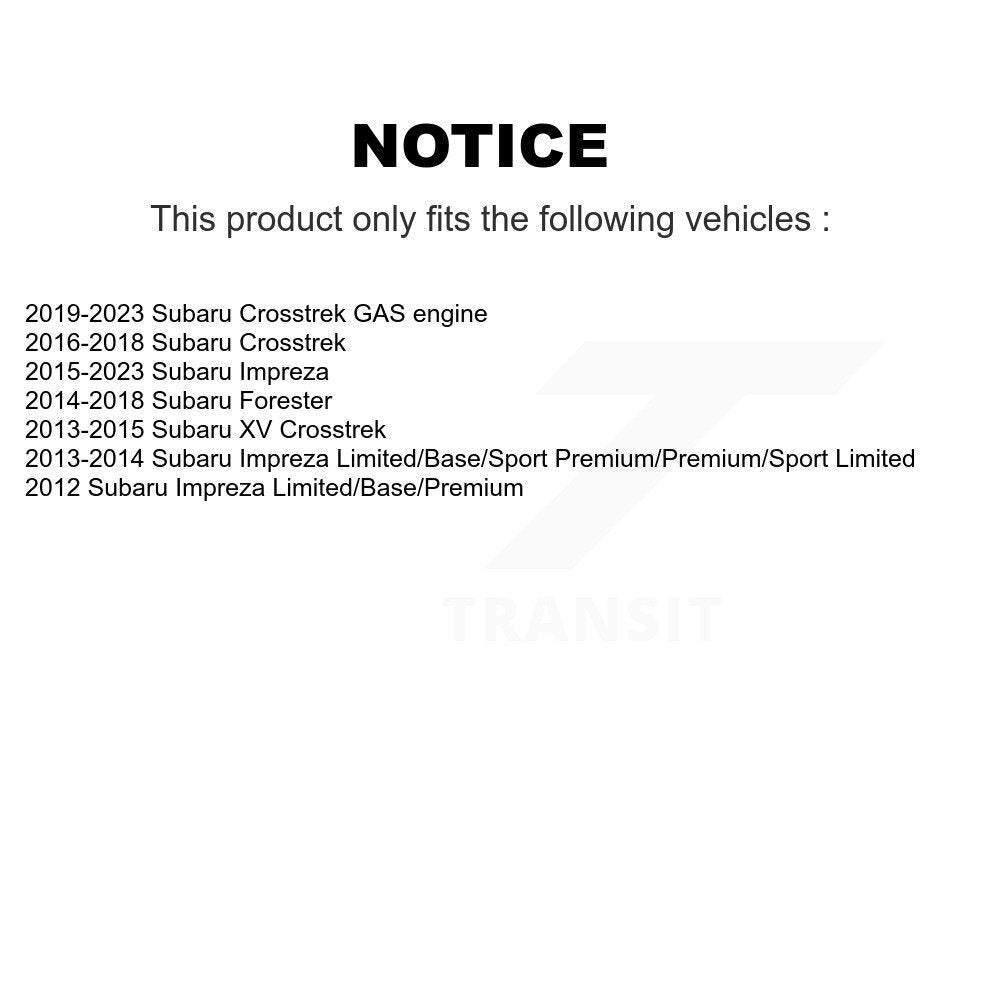 Paire d'assemblage de roulement et moyeu de roue arrière pour Subaru Crosstrek Impreza Forester XV