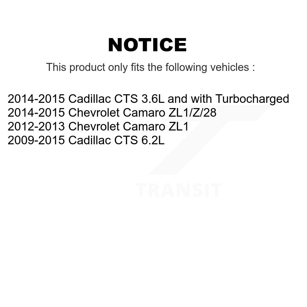 Paire d'assemblage de roulement de roue arrière et de moyeu pour Cadillac CTS Chevrolet Camaro
