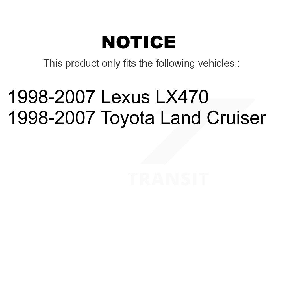 Paire de roulements de roue intérieure arrière pour Lexus LX470 Toyota Land Cruiser 1998-2007