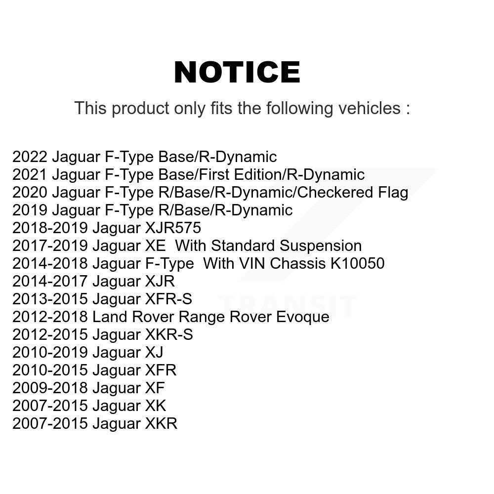 Paire de roulements de roue arrière, pour Jaguar Land Rover Range Evoque XF type F XJ XE XKR