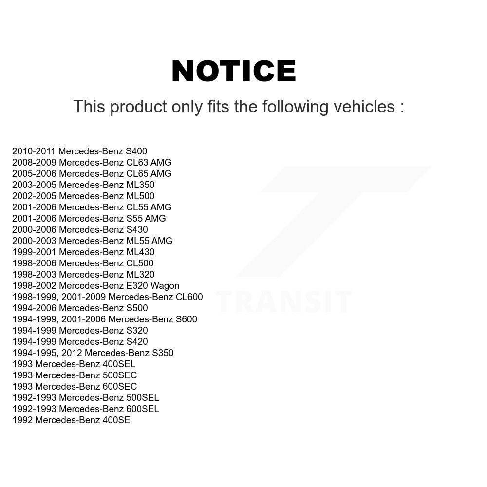 Paire de roulements de roue arrière, pour Mercedes-Benz E320 ML320 ML350 S500 S430 ML500 ML43