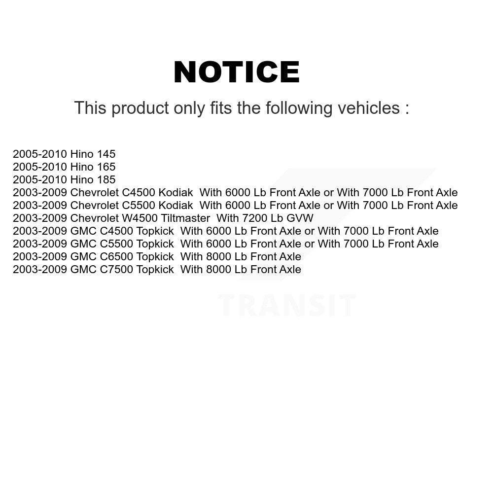 Paire de roulements de roue extérieurs avant, pour GMC W4500 Forward Hino Chevrolet 145 16