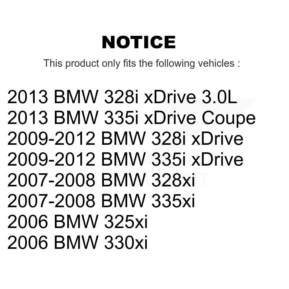 Kit de roulement de roue avant et arrière, pour BMW 328i xDrive 335i 328xi 335xi 325xi 330xi