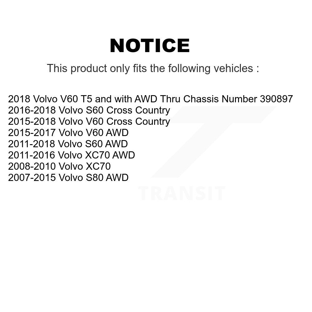 Kit d'assemblage de roulement et moyeu de roue avant et arrière, pour Volvo XC70 S60 V60 S80 Cross