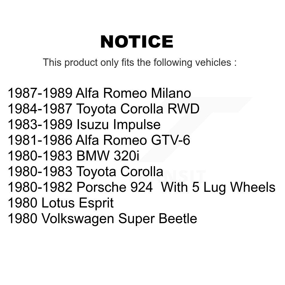 Roulement de roue intérieur avant et paire de course pour Toyota Corolla BMW 320i Alfa Romeo 92