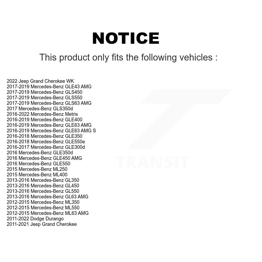 Paire de roulements de roue arrière pour Jeep Grand Cherokee Mercedes-Benz Dodge Durango AMG