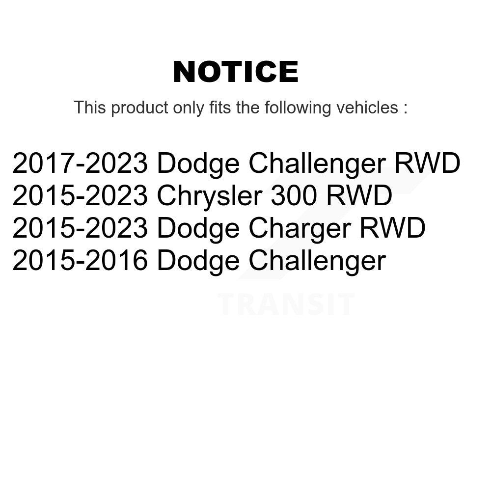 Kit d'assemblage de moyeu de roulement de roue avant et arrière, pour Dodge Charger Challenger Chrysler
