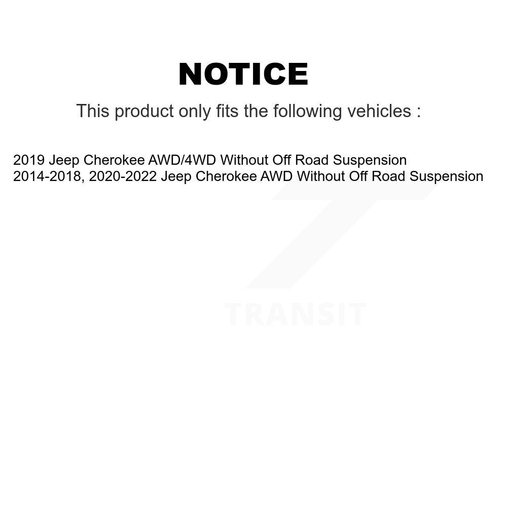 Kit d'assemblage de roulement et moyeu de roue avant et arrière pour Jeep Cherokee K70-101436