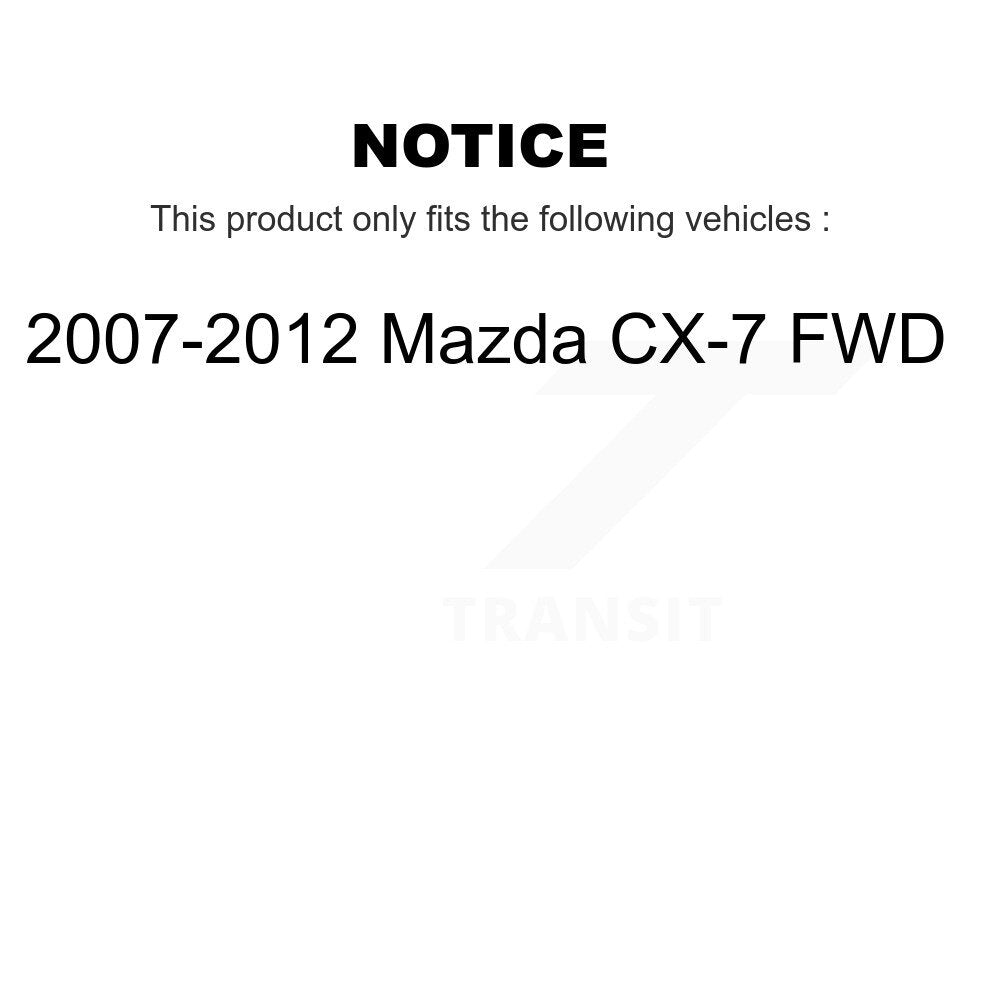 Kit d'assemblage de roulement et de moyeu de roue avant et arrière, pour Mazda CX-7 FWD 2007 – 2012