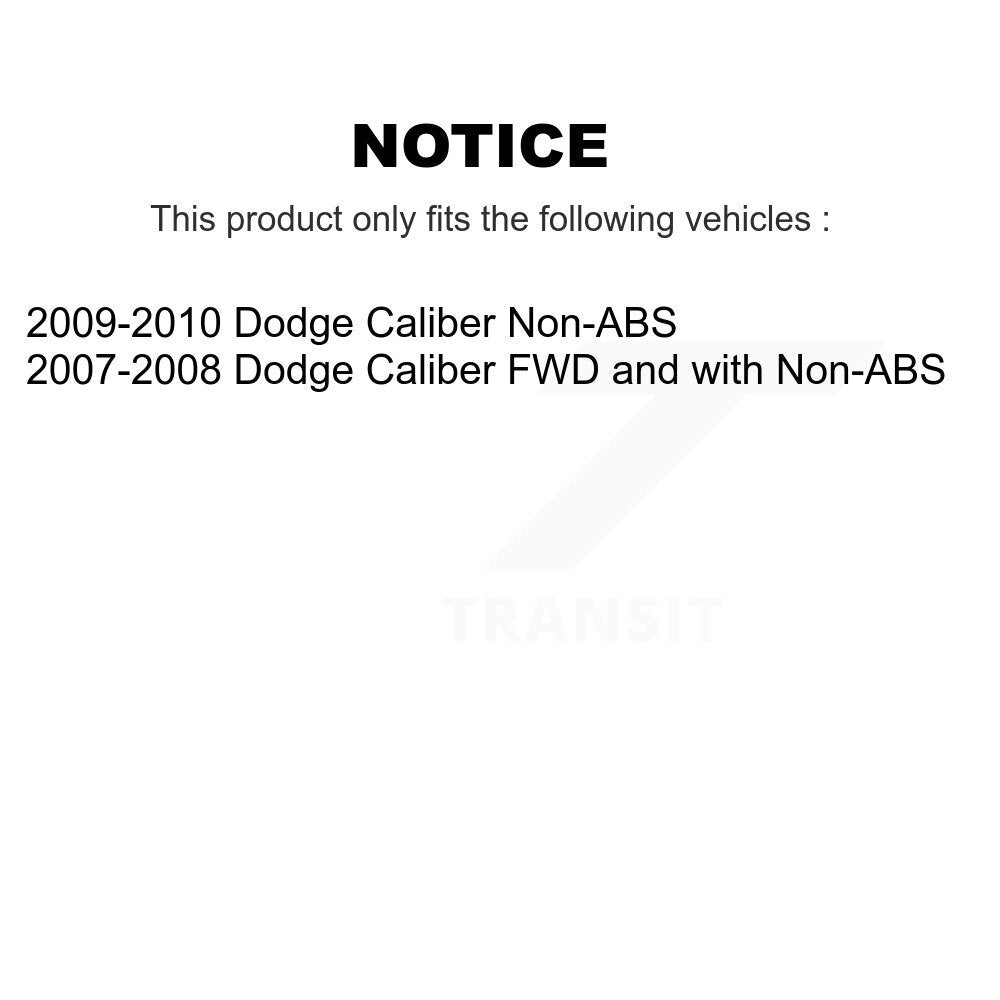 Kit d'assemblage de roulement et moyeu de roue avant et arrière pour Dodge Caliber K70-101632