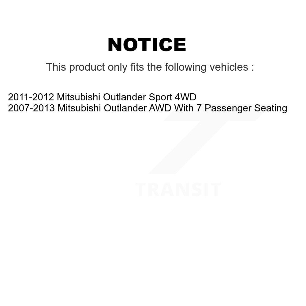 Kit d'assemblage de roulement et moyeu de roue avant et arrière, pour Mitsubishi Outlander Sport