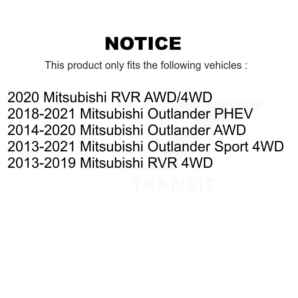 Kit d'assemblage de roulement et moyeu de roue avant et arrière, pour Mitsubishi RVR Outlander PHEV
