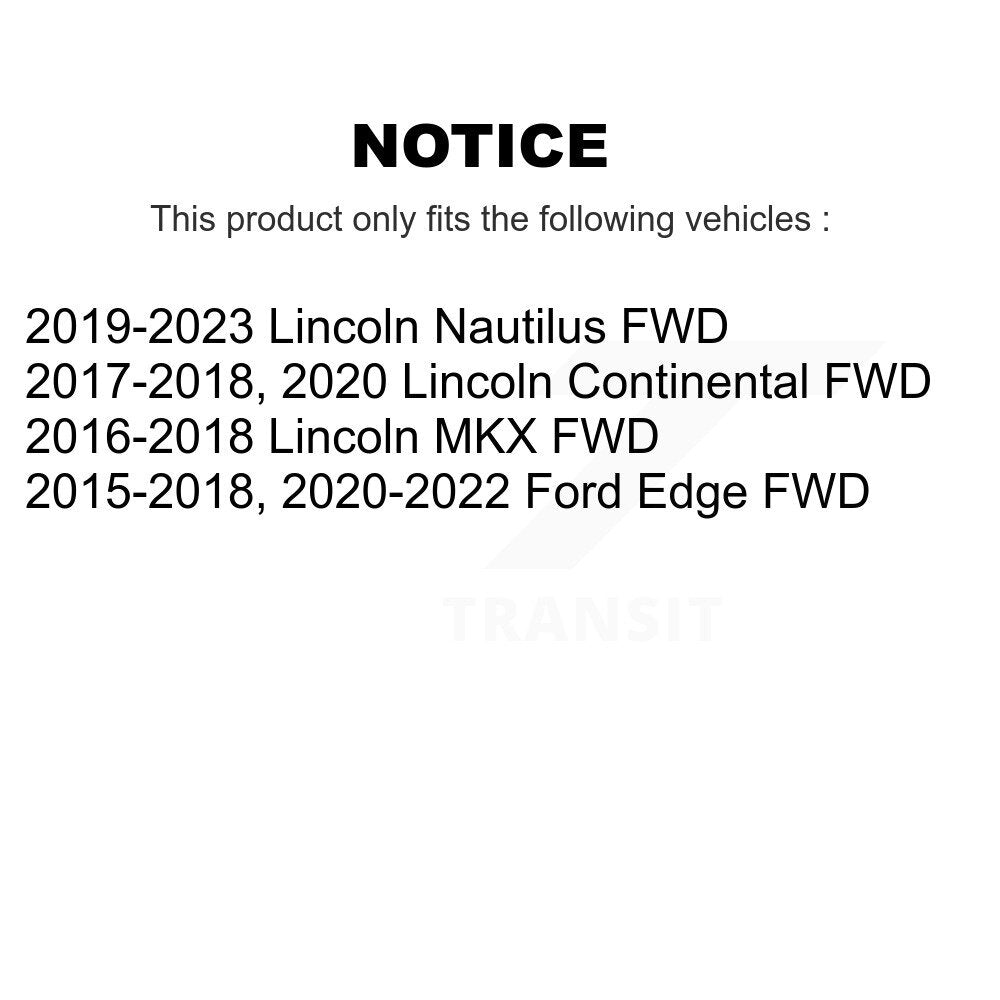Kit d'assemblage de moyeu de roulement de roue avant et arrière, pour Ford Edge Lincoln Nautilus MKX FW