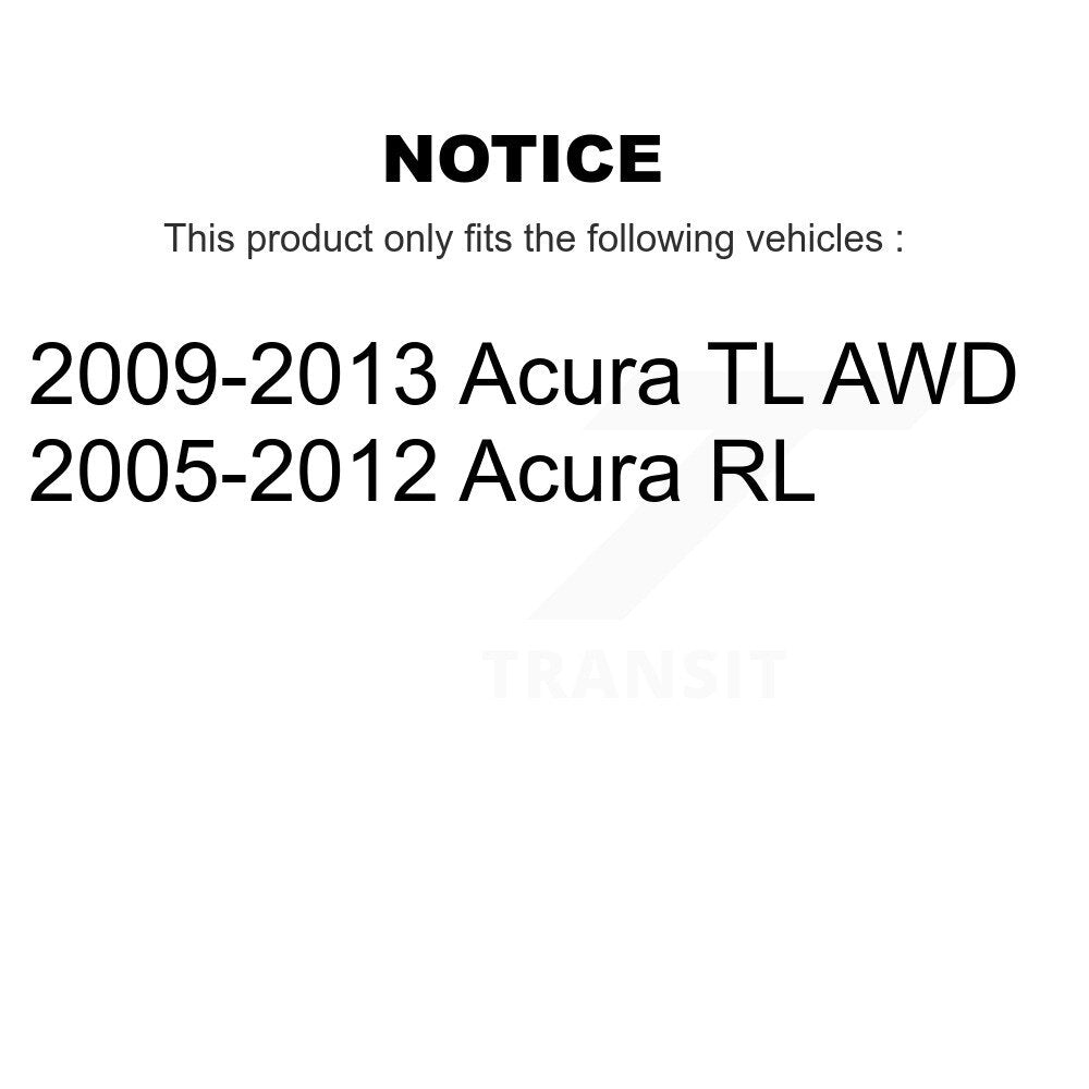Paire d'assemblage de roulement de roue arrière et de moyeu pour Acura TL RL K70-101969