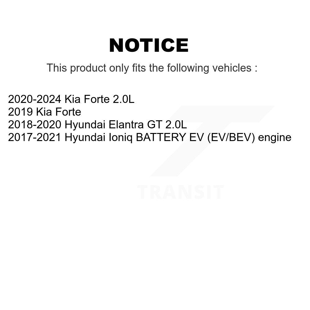Paire d'assemblage de roulement et de moyeu de roue arrière, pour Kia Forte Hyundai Ioniq Elantra GT