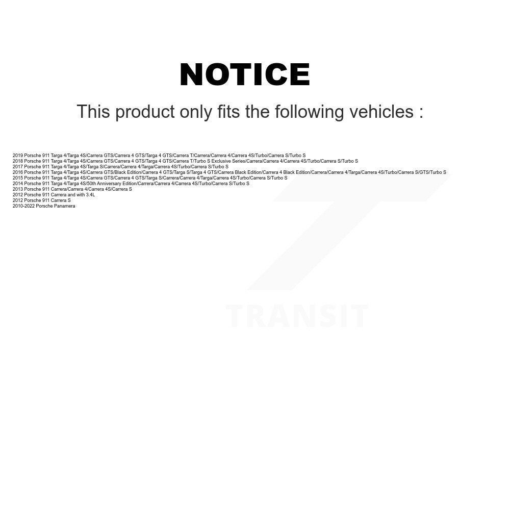 Paire de roulements de roue arrière pour Porsche 911 Panamera K70-102145