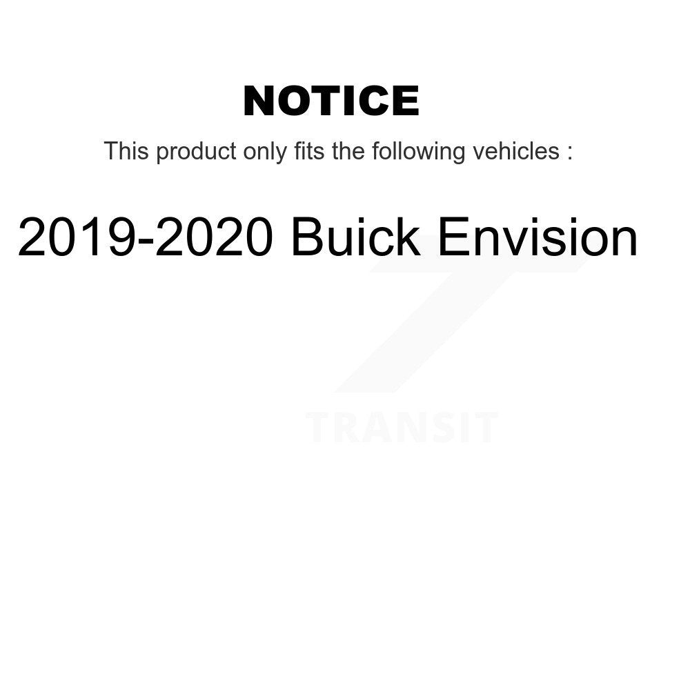 Paire d'assemblage de roulement de roue avant et de moyeu pour Buick Envision 2019-2020
