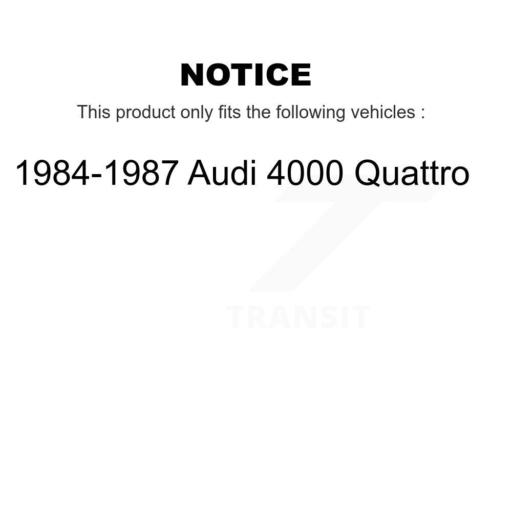 Kit de roulement de roue avant et arrière pour Audi 1984-1987 4000 Quattro K70-102210