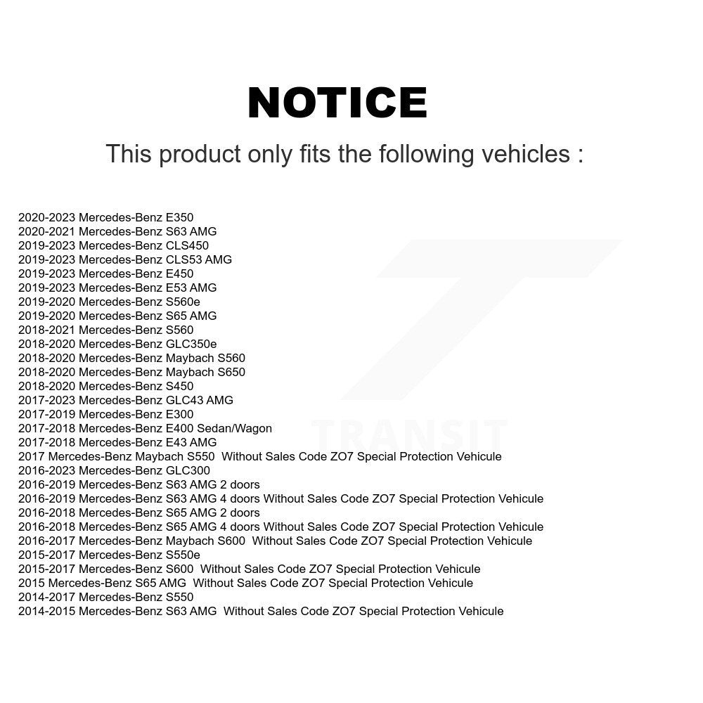 Paire d'assemblage de roulement de roue arrière pour Mercedes-Benz GLC300 GLC43 AMG E450 E400