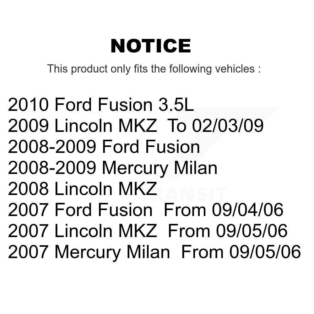 Kit de liaison de rotule de bras de commande avant, pour Ford Fusion Lincoln MKZ Mercury Milan