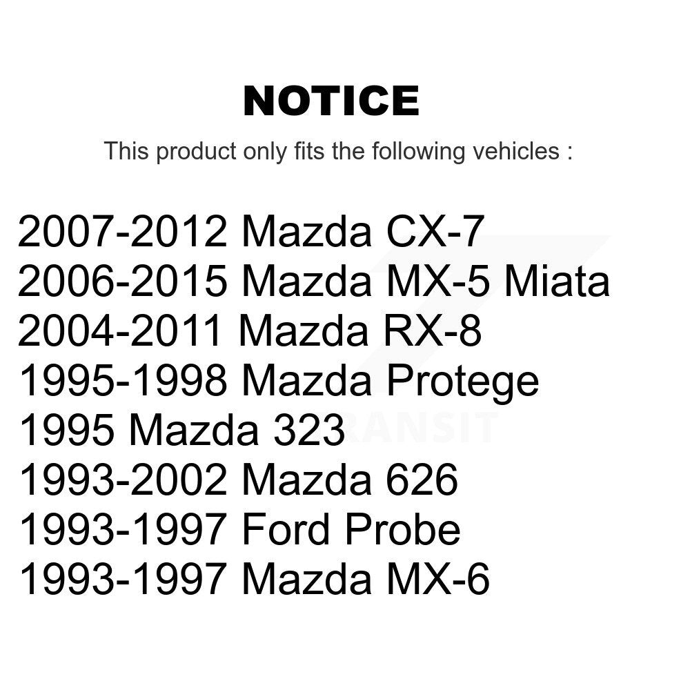 Kit de liaison avant pour Mazda CX-7 MX-5 Miata RX-8 626, protection Ford sonde MX-6 323