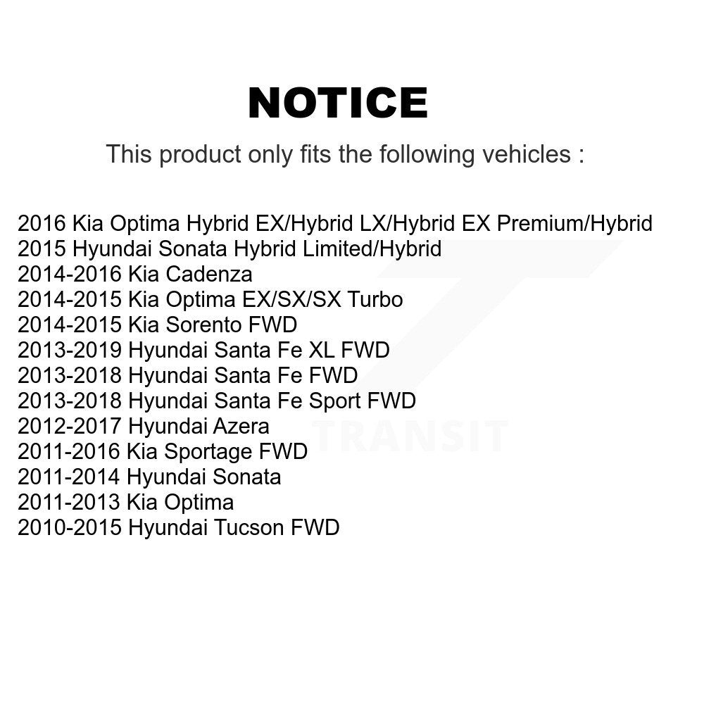 Paire de maillons arrière pour Hyundai Santa Fe Sport Kia Tucson Sonata Optima Sportage XL