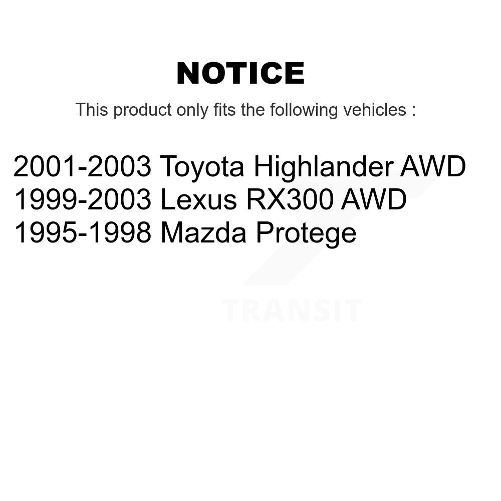 Paire de liens de Suspension arrière, pour Toyota Highlander Lexus RX300 Mazda Protege