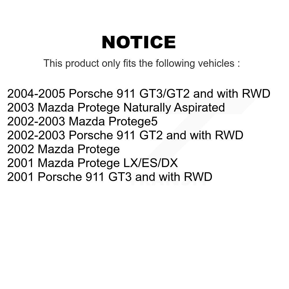 Paire de maillons de suspension arrière pour Mazda Porsche 911 Protege Protege5 K72-100385