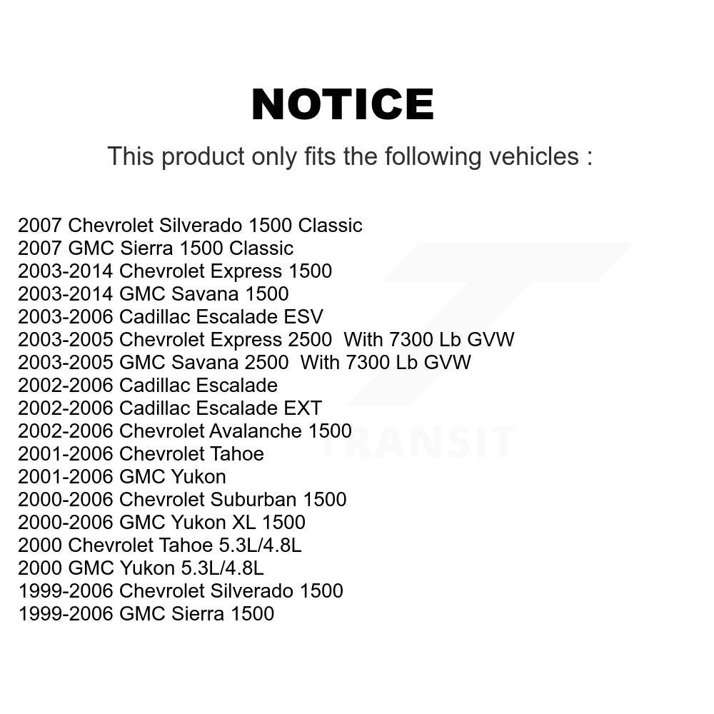 Paire de rotules de Suspension supérieure avant, pour Chevrolet GMC Silverado XL K72-10065