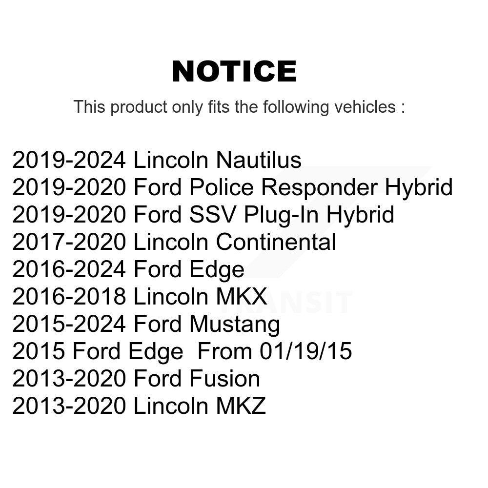 Paire de maillons arrière pour Ford Edge Fusion Mustang Lincoln Nautilus MKX MKZ Continenta