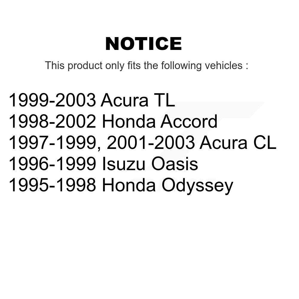 Kit de rotules avant inférieures et supérieures, pour Honda Accord Acura TL CL Odyssey Isuzu
