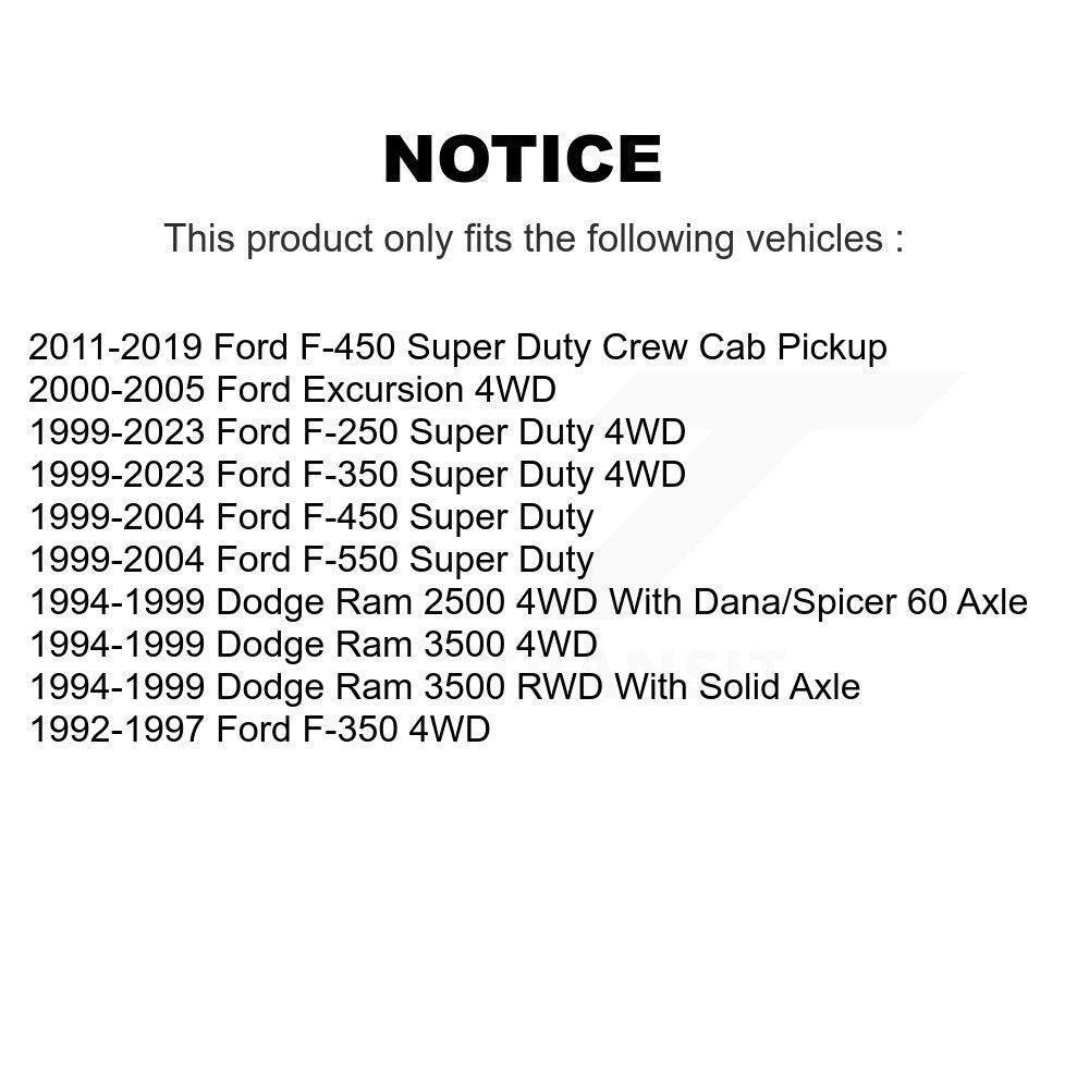Kit de rotules avant inférieures et supérieures, pour Ford F-350 Super Duty F-250 Dodge Ram