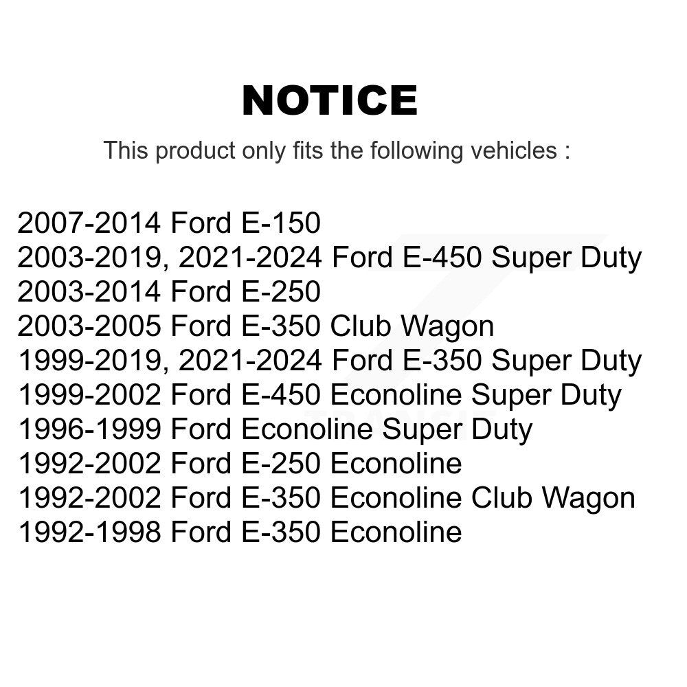Kit de rotules avant inférieures et supérieures, pour Ford E-350 Super Duty E-250 E-450 E-150