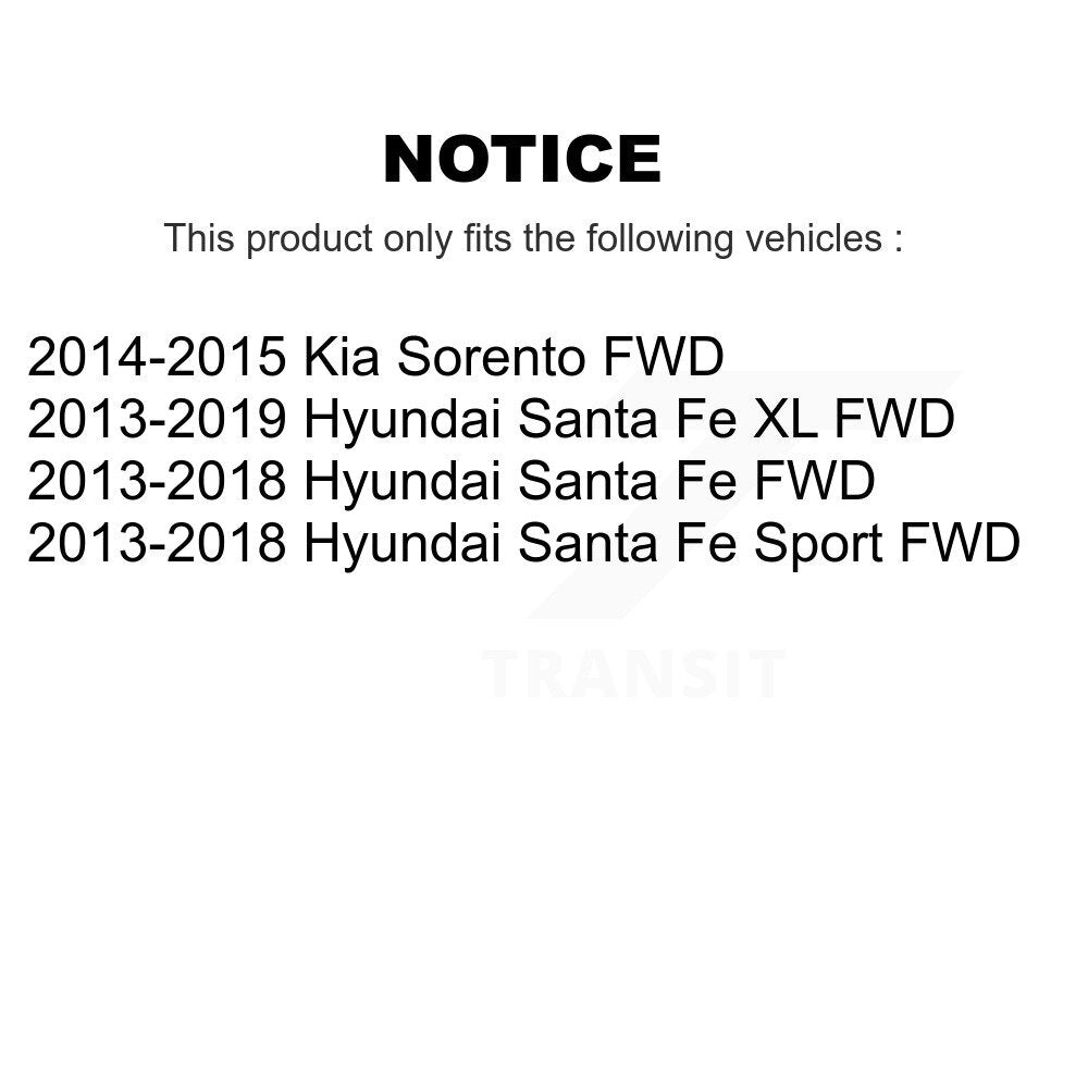 Kit de liaison de Suspension avant et arrière, pour Hyundai Santa Fe Sport Kia Sorento XL FWD