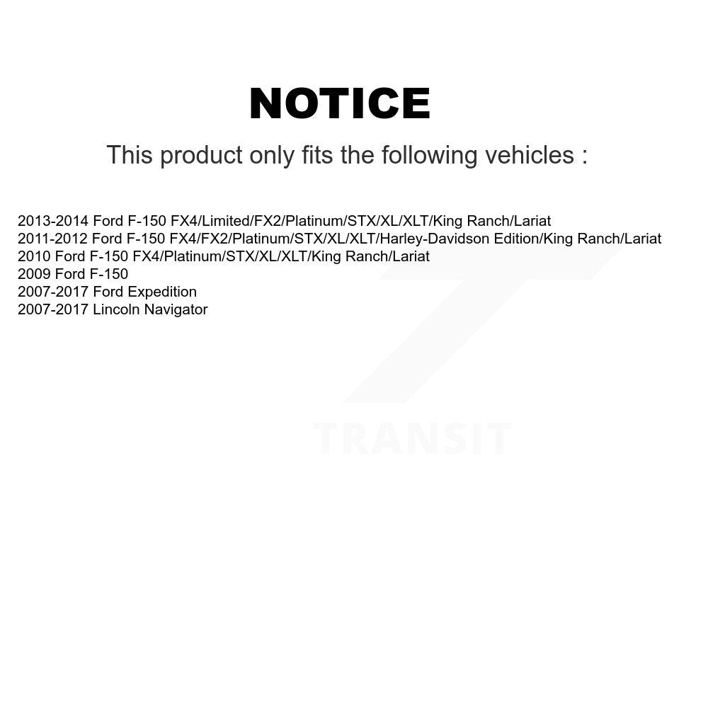 Kit de rotule avant et d'extrémité de biellette de direction pour Ford F-150 Expedition Lincoln Navigato