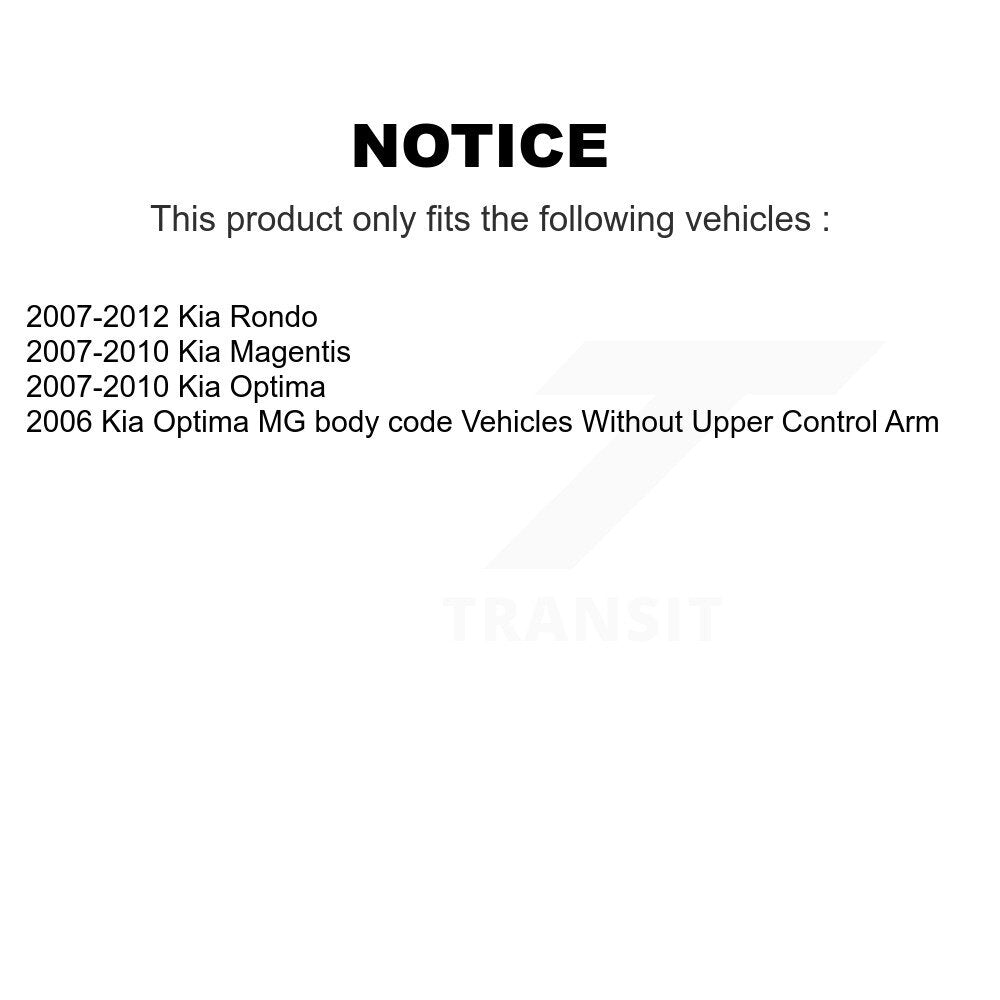 Kit de rotule de Suspension avant et d'extrémité de biellette de direction, pour Kia Rondo Optima Magentis